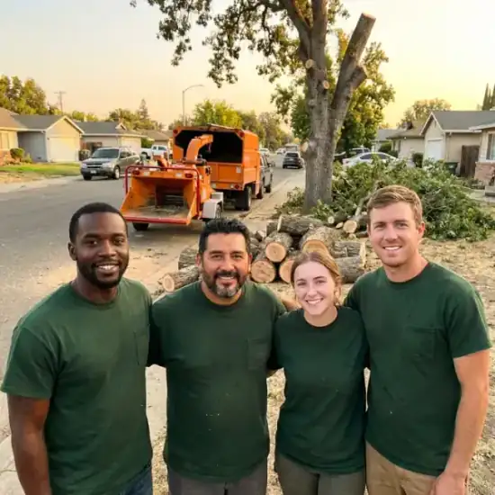George Salinas Tree Service crew after a Sacramento tree removal job